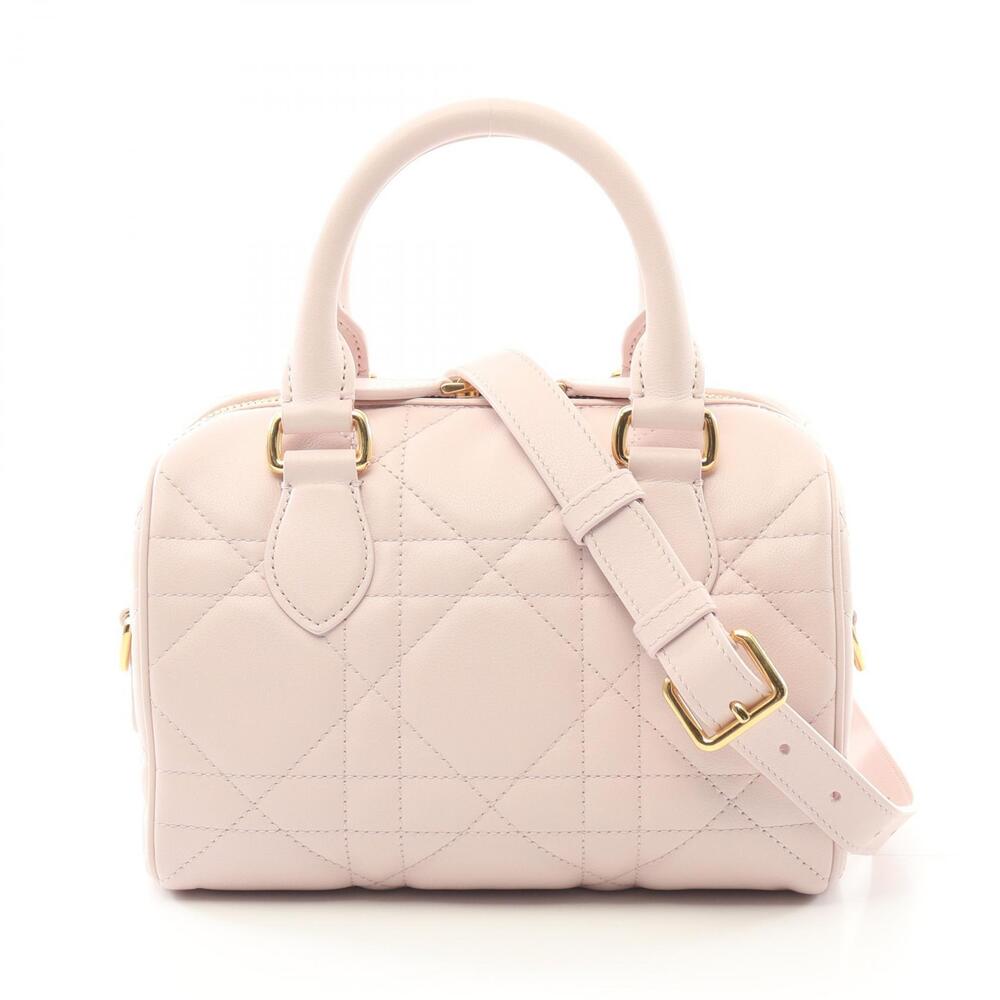 Dior Leather Handbag Groove Pink Cannage - Picture 2 of 5